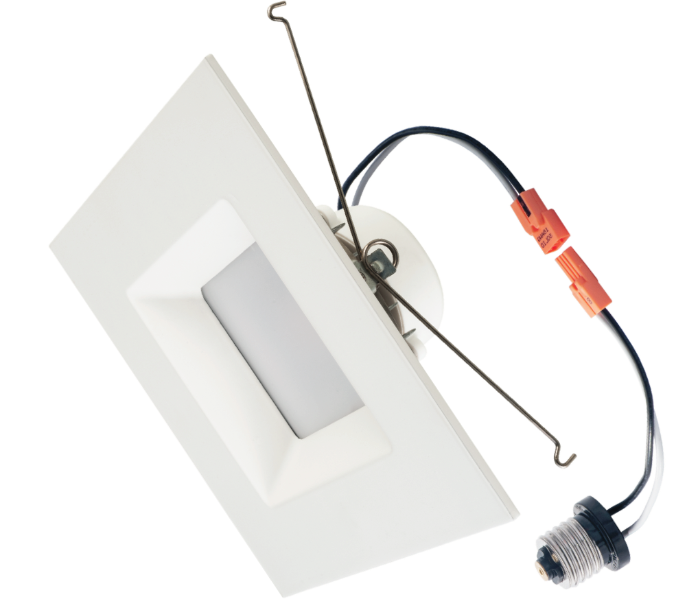 Downlight Square Trim 6 Inch 15W LED Recessed Dimmable Retrofit Kit Can